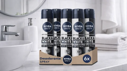 Pack x6 Desodorante en spray Nivea Men Black & White Invisible