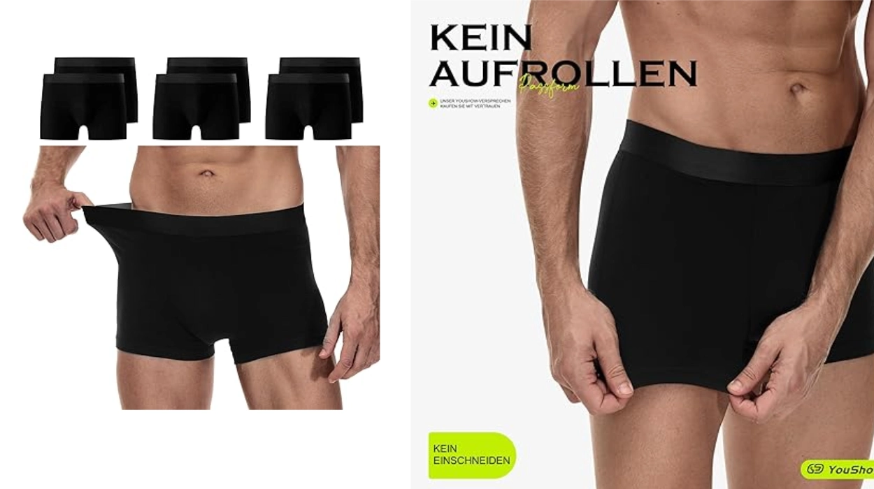 Pack x6 boxers de algodón Youshow para hombre