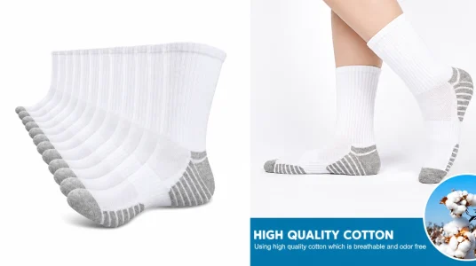 Pack x6 pares de calcetines deportivos altos con refuerzos y acolchados Tanstc