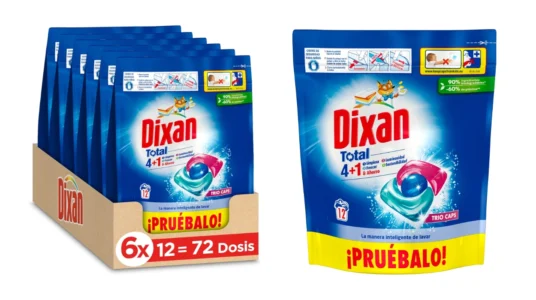 Pack x72 cápsulas Detergente Dixan Total 4+1