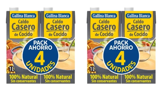 Pack x8 Caldo Casero de cocido 100% natural Gallina Blanca de 1 litro