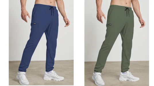 Pantalón deportivo con cintura elástica y bolsillos para hombre