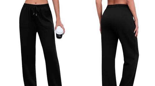 Pantalón deportivo de algodón con bolsillos para mujer