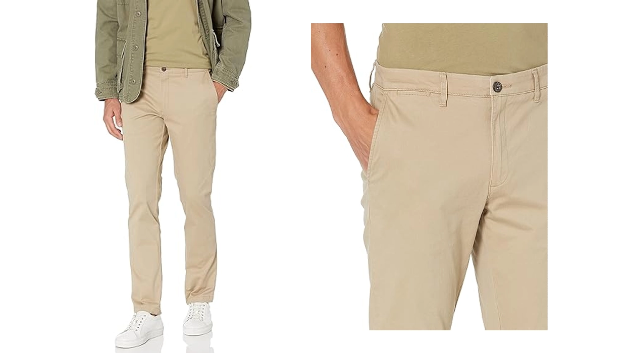Pantalones chinos de pitillo elásticos Amazon Essentials