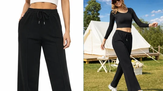 Pantalones jogger largos con bosillos y cintura elástica para mujer