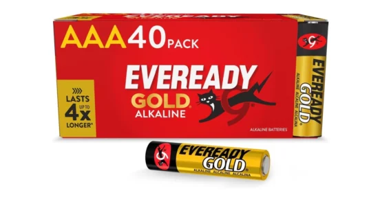 Paquete de 40 pilas alcalinas Eveready Gold AAA