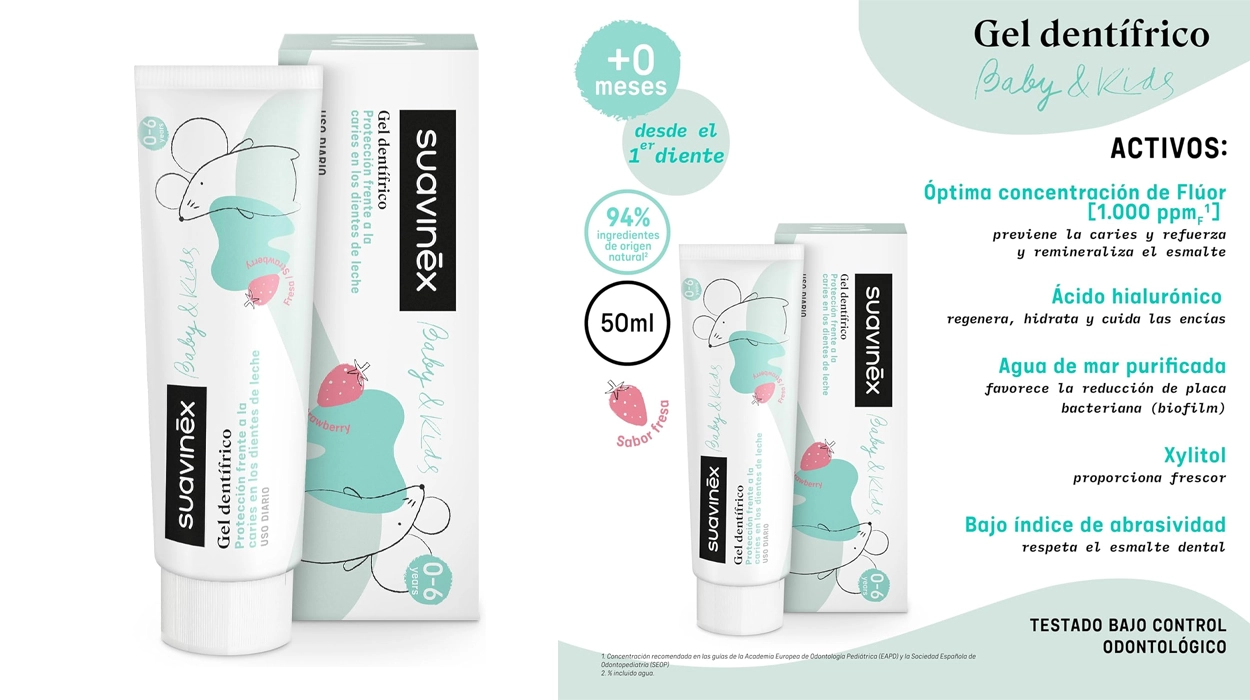 Pasta de dientes Suavinex para bebés y niños