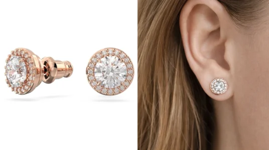 Pendientes de botón Swarovski Una Angelic Collection