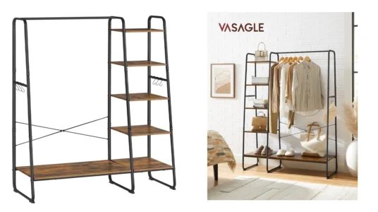 Perchero burro Vasagle con 5 estantes