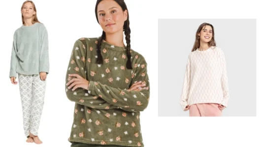 Pijama polar Tramas+ para mujer