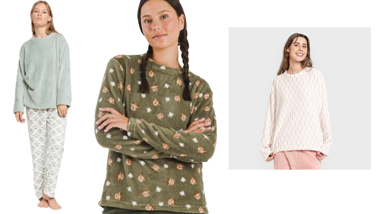 Pijama polar Tramas+ para mujer