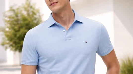 Polo Tommy Hilfiger 1985 Collection en color azul claro para hombre