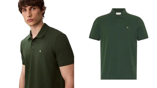 Polo clásico de piqué Calvin Klein Monogram para hombre