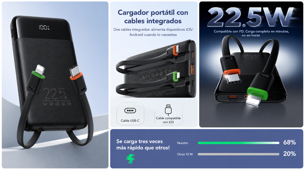 Power Bank de 10000mAh Veger