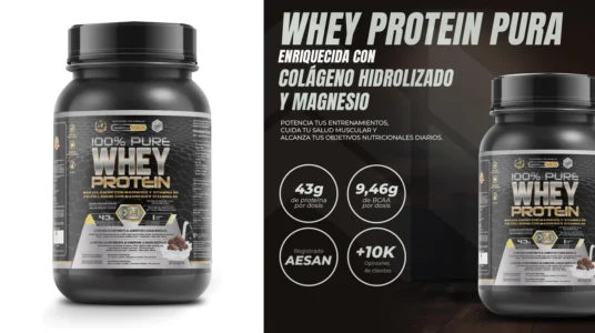 Proteína Whey 100% pura con colágeno + magnesio