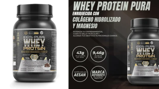 Proteína Whey Healthy Fusion con colágeno y magnesio de 1000g chocolate