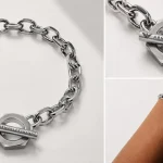 Pulsera Armani Exchange de acero con cierre de aro para hombre