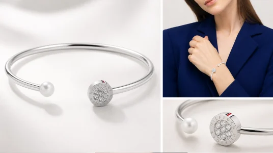 Pulsera Tommy Hilfiger Bangle abierta para mujer