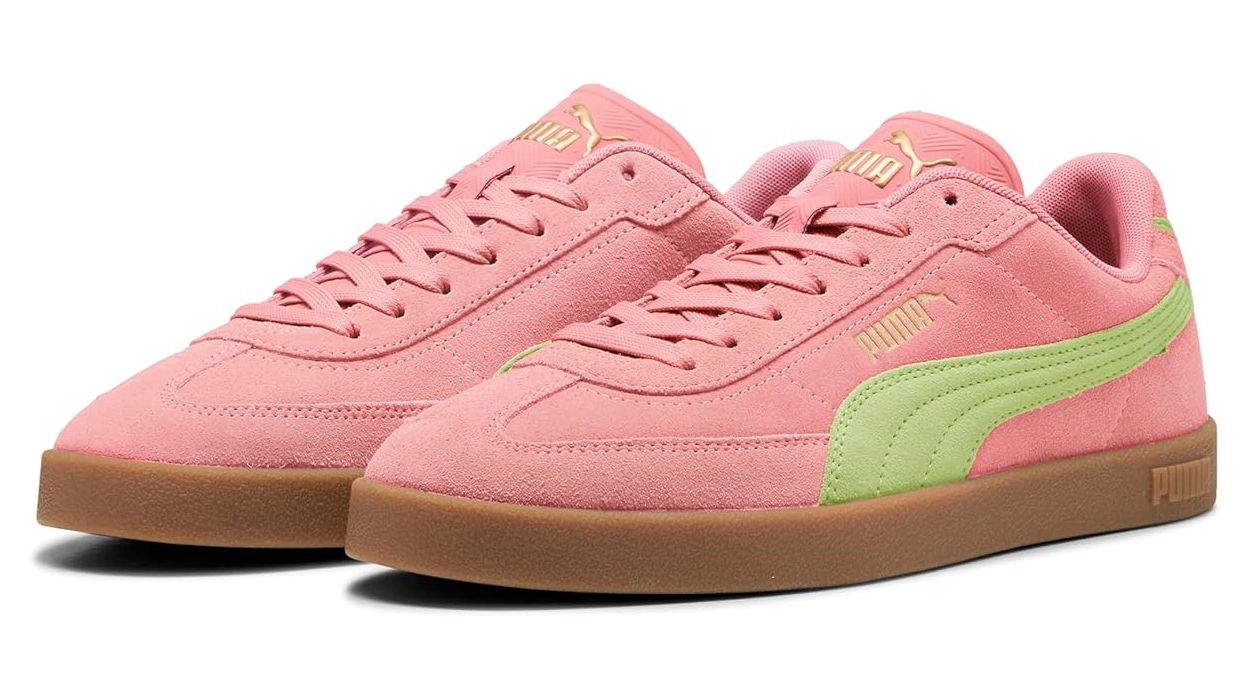 Puma Club II Era Suede en colores rosa y verde