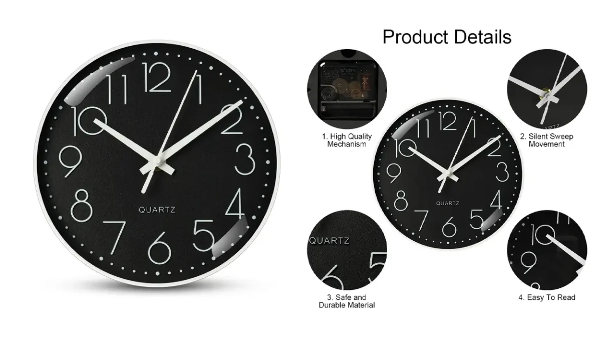 Reloj de pared Aolso de estilo moderno y decorativo