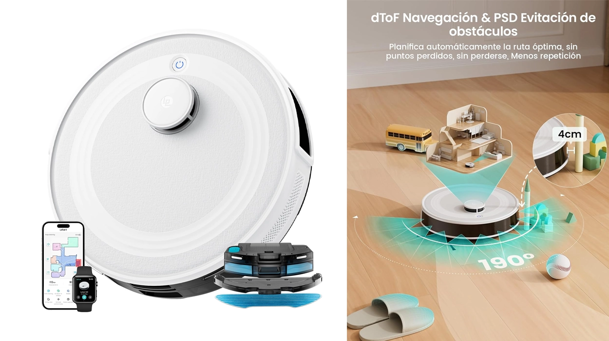 Robot aspirador y fregasuelos Lefant M2