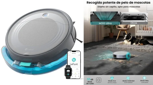 Robot aspirador y fregasuelos potente Lefant M310 Ultra