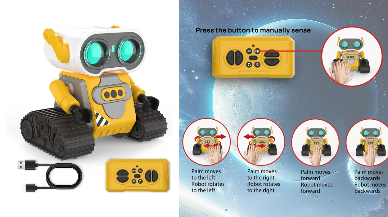 Robot teledirigido recargable para niños con reconocimiento de gestos