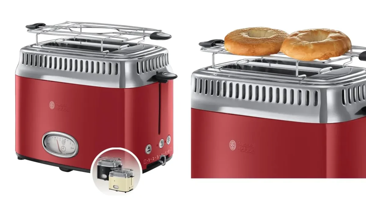 Rapidez, eficiencia y un diseño retro irresistible: Esta tostadora Russell Hobbs hoy cuesta menos de 28 euros y es perfecta para tu cocina