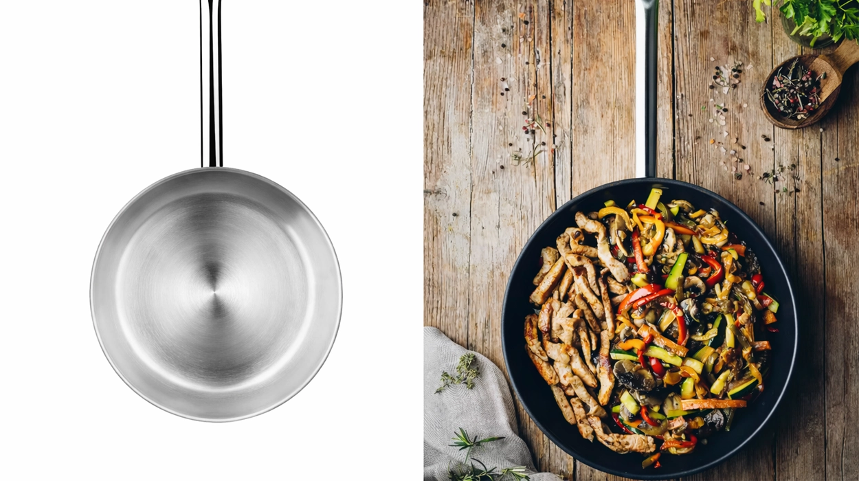 Sartén MONIX Chef de Acero Inoxidable 18 10 sin PFOA