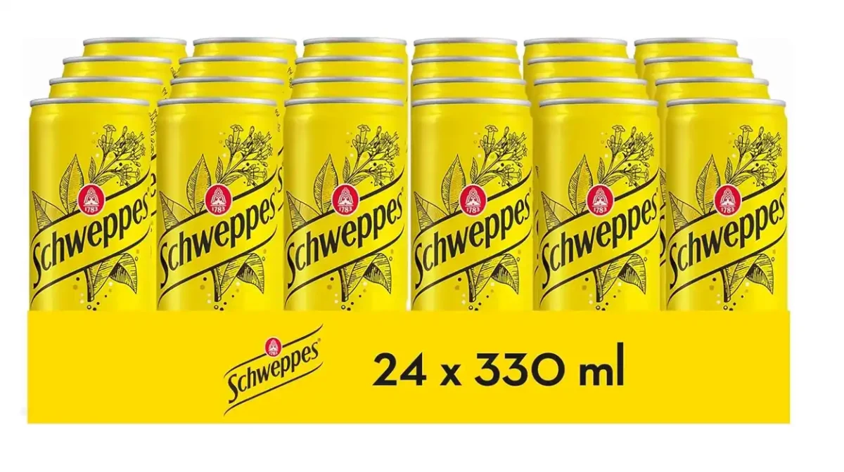 Pack de 24 latas de tónica Schweppes Original de 33 cl