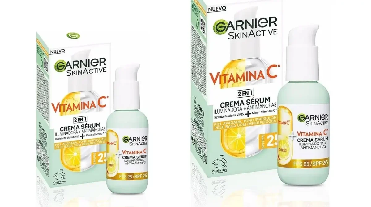Sérum facial iluminador antimanchas Garnier SkinActive con Vitamina C de 50 ml