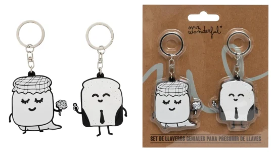 Set de 2 llaveros Mr. Wonderful Iconic tostada y mermelada