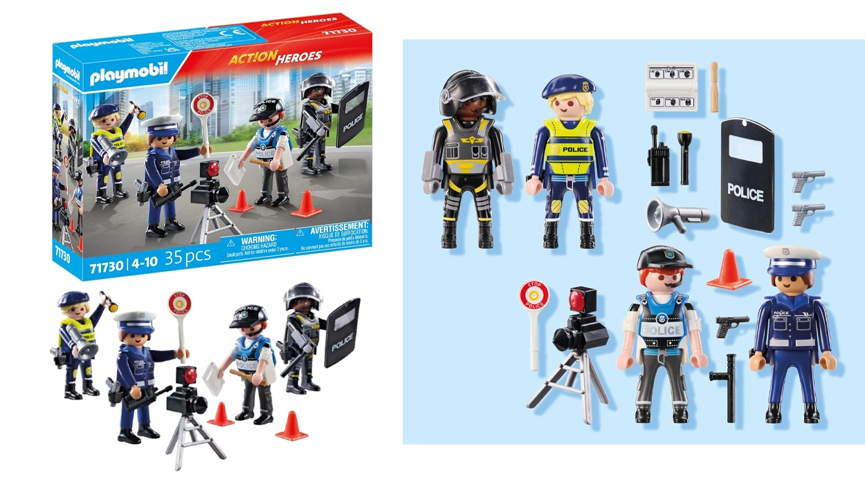 Set de figuras de policía Playmobil Action Heroes 71730