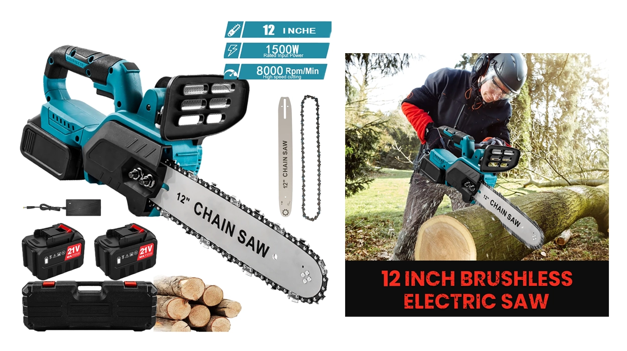 Sierra eléctrica recargable sin escobillas de 12 pulgadas