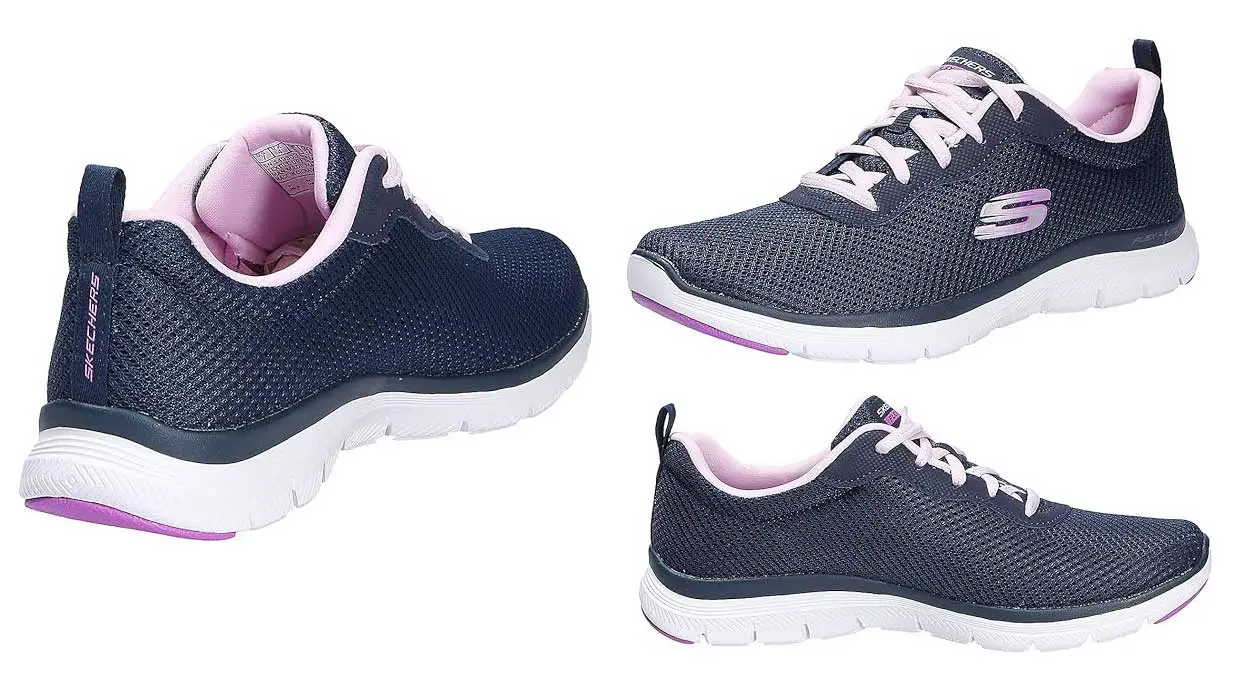 Skechers Flex Appeal 4.0 Brilliant View regular azul rosa mujer baratas