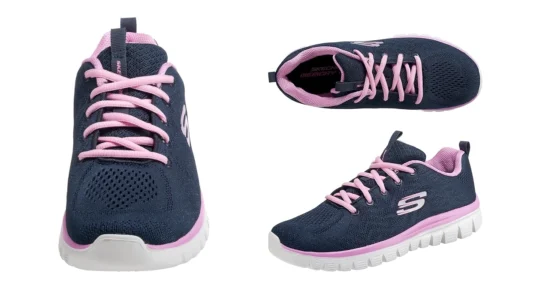 Skechers Graceful Get Connected azul rosa baratas