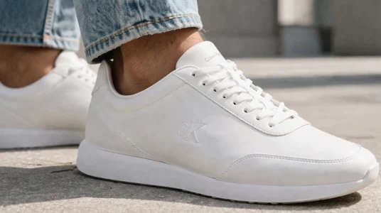 Sneakers Calvin Klein runner de piel para hombre