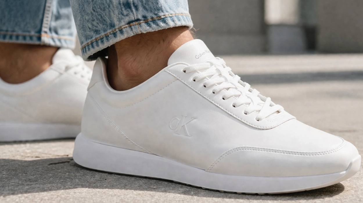 Sneakers Calvin Klein runner de piel para hombre