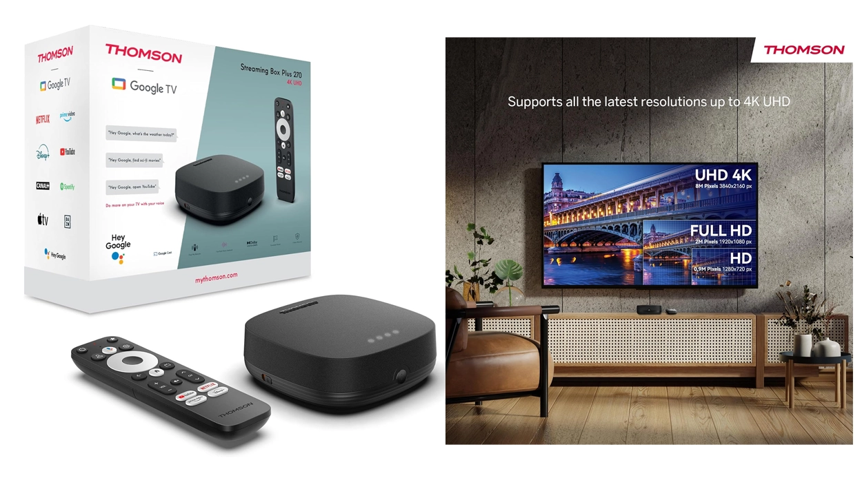 Streaming Box Plus 270 Thomson con Google TV barato