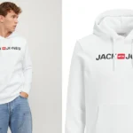 Sudadera Jack & Jones Hoodie Logo en color blanco para hombre