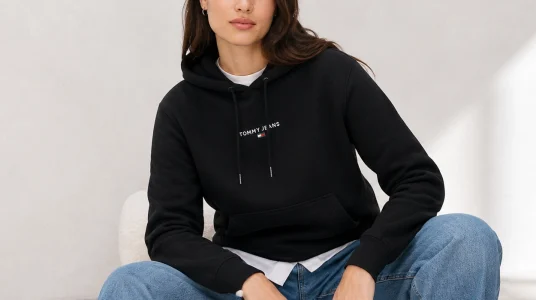 Sudadera Tommy Jeans Linear con capucha para mujer