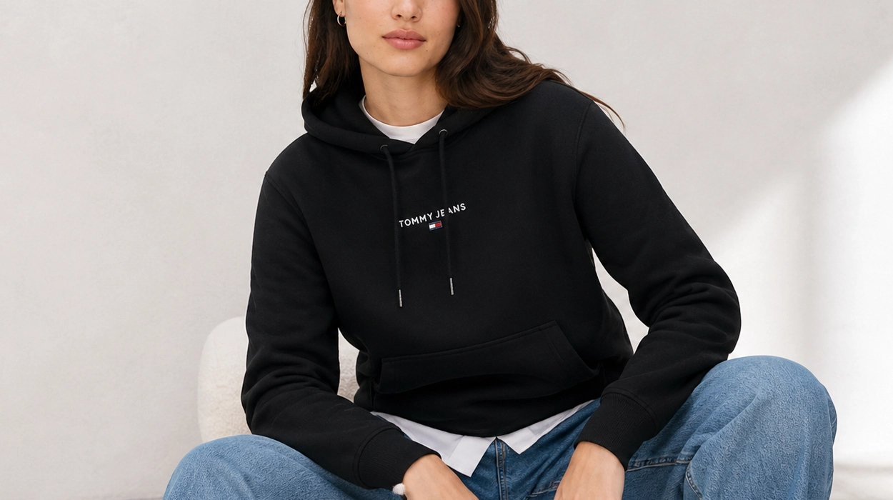Sudadera Tommy Jeans Linear con capucha para mujer