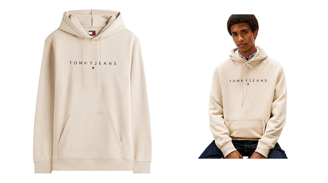 Sudadera Tommy Jeans TJM Reg Linear Logo para hombre