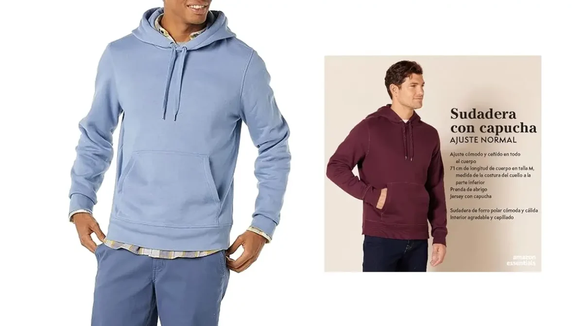 Sudadera con capucha de forro polar Amazon Essentials para hombre