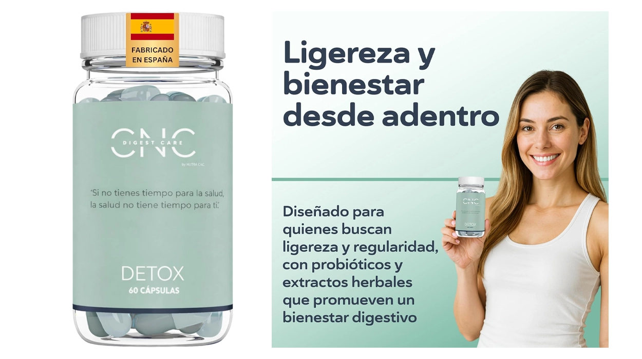 Suplemento DETOX CNC drenante, diurético y depurativo de 60 cápsulas