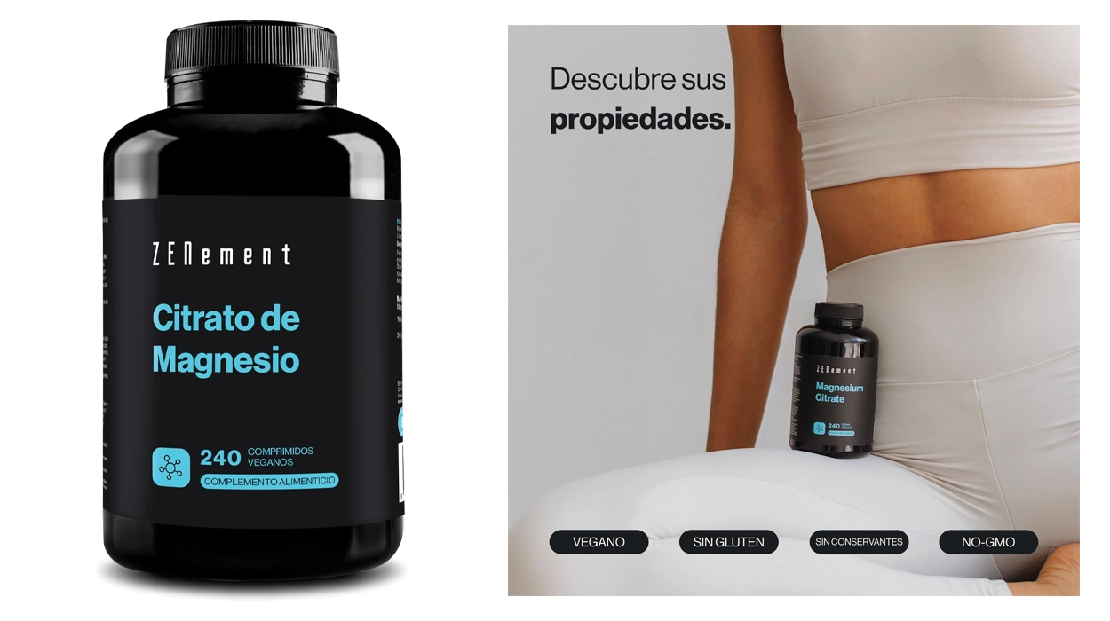 Suplemento de Citrato de Magnesio vegano Zenement