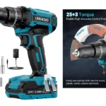 Taladro percutor Leeikoo 21V con batería y 24 accesorios