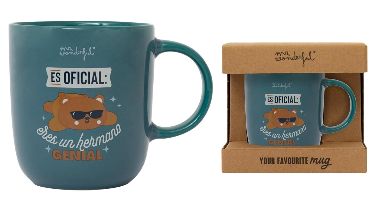 Taza Mr. wonderful Es oficial eres un hermano genial