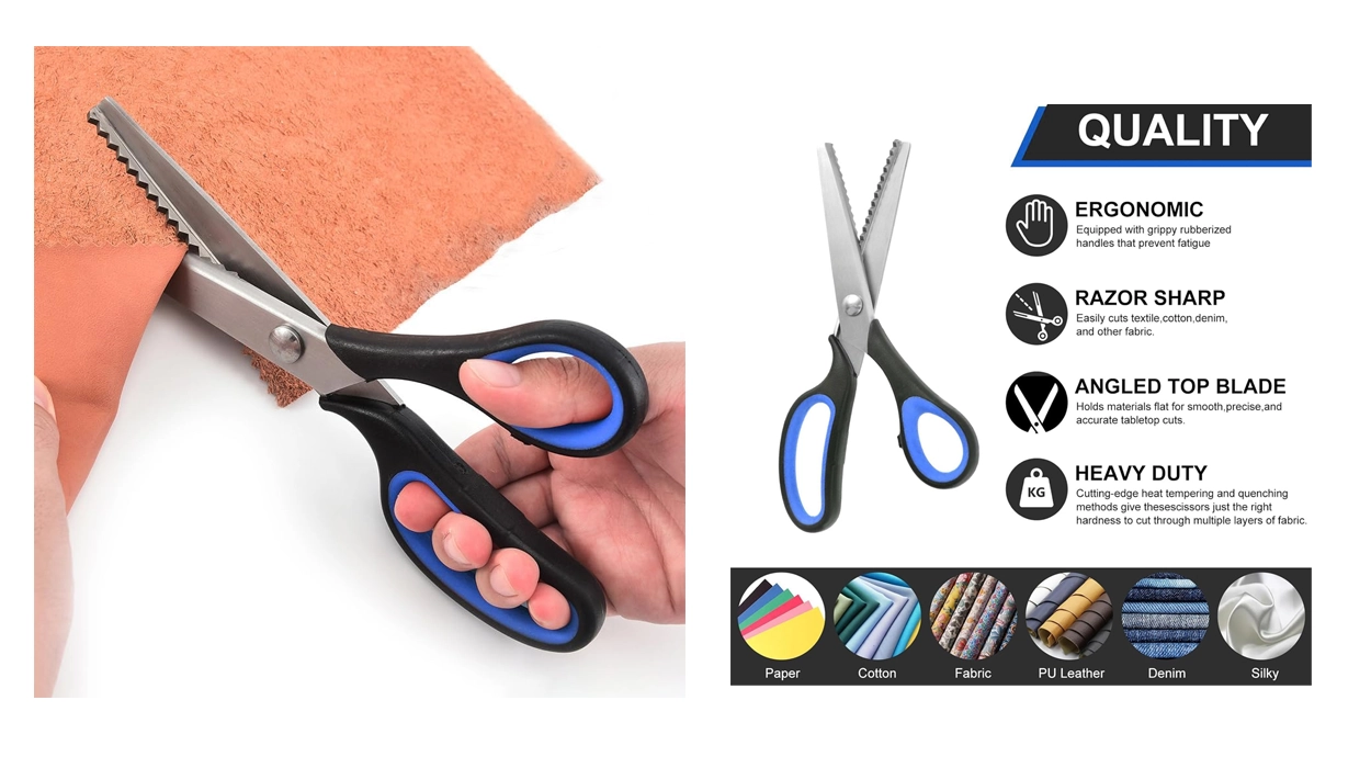 Tijeras dentadas de costura de acero inoxidable