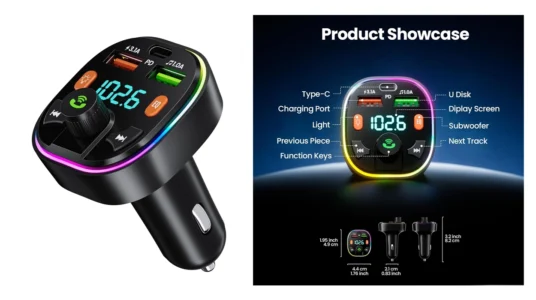 Transmisor FM con Bluetooth para escuchar tu música en tu coche